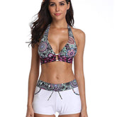Leisure Sexy Women's Patchwork Boho Printed Swimsuit